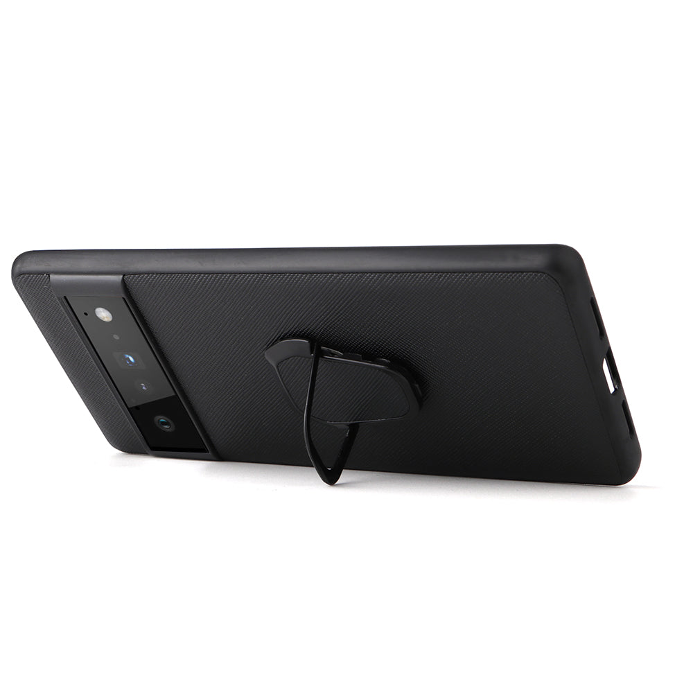 For Google Pixel 7 Pro 5G Kickstand Phone Case Textured PU Leather Coated TPU PC Anti-drop Back Cover For Google Pixel 7 Pro 5G Kickstand Phone Case Textured PU Leather Coated TPU PC Anti-drop Back Cover